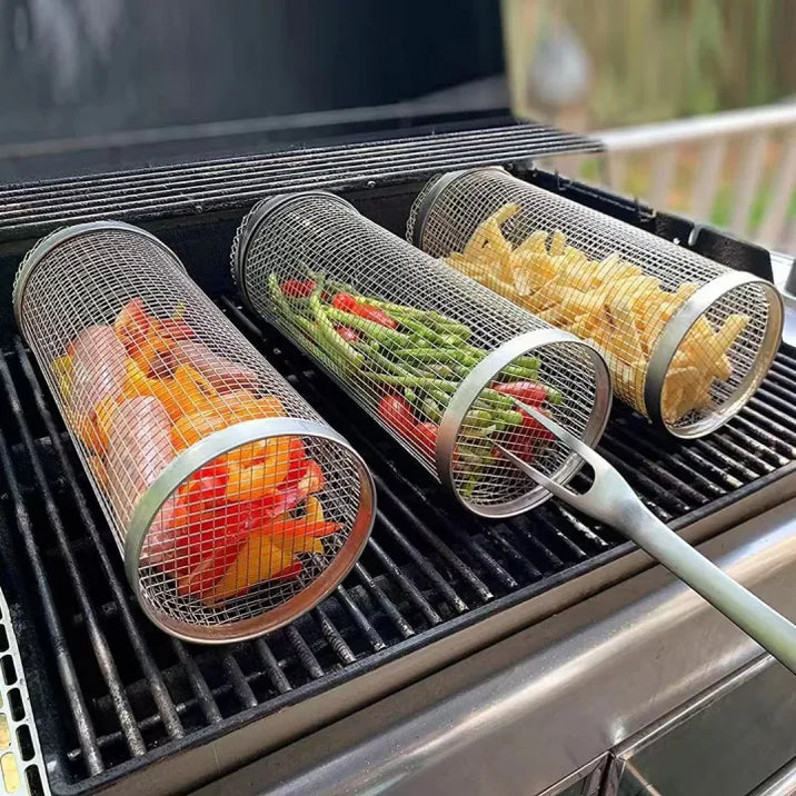 3x RollChef™ - BBQ Grill Net